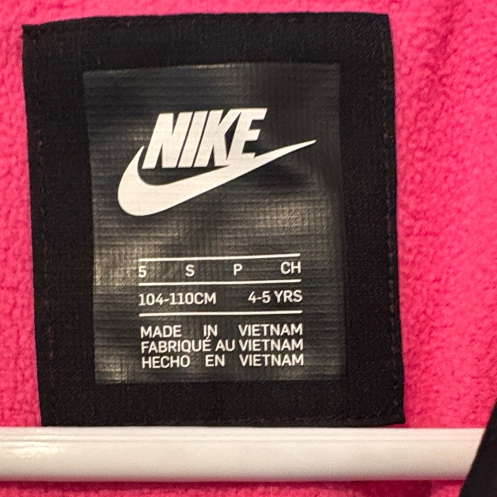 Nike Kids Jacket in Black with Pink Accents - Picture 2 of 3